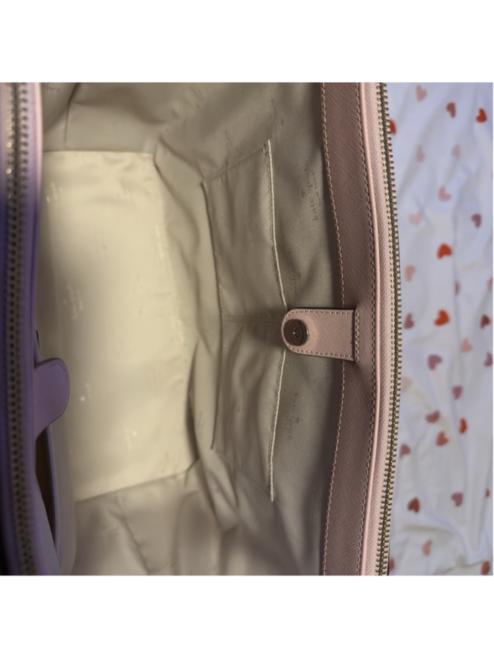 $480 KATE SPADE Newbury Lane Briar Large Tote Pink Leather Zip Handbag EUC - Picture 10 of 14